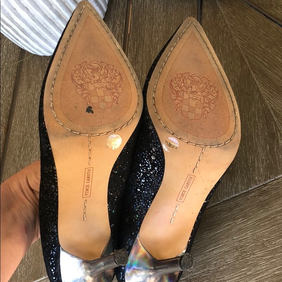 (Sold) Vince Camuto Harty Heels Black Iridescent - Picture 8 of 8